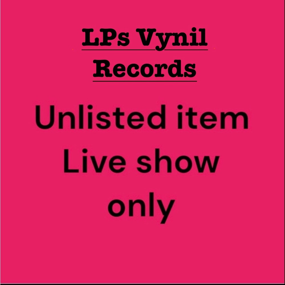 COPY - Unlisted items for live shows only! SOLD AS IS
